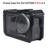 Hliníkový Rámový Pouzdro Pro DJI Osmo ACTION 5 Pro 4 3 Kovová Klec S Quick Release Držákem a Cold Shoe Plně Ochranný Rámový Pouzdro
