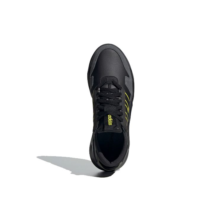 adidas Neo Bball 90S Comfortable Versatile Shock Absorption Low Top Lifestyle Casual Shoes Men Sneaker Black Gray Yellow EG9027