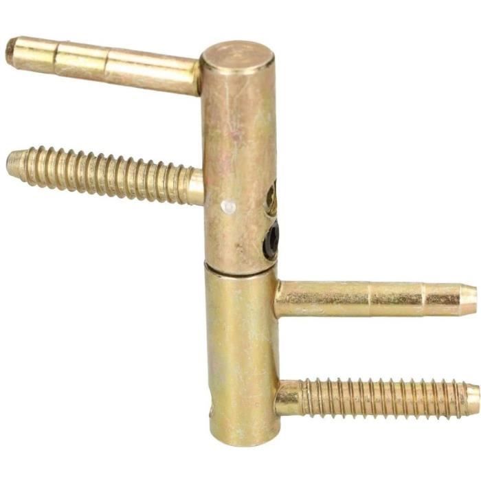 Lot de 2 Charnières à percer KOTARBAU Charnière universelle de porte d'entrée à grande capacité de charge, en laiton robuste, 14 mm