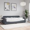 Vidaxl Sofa Z Materacem Do Spania, Ciemnoszara, 90X200 Cm, Aksamit