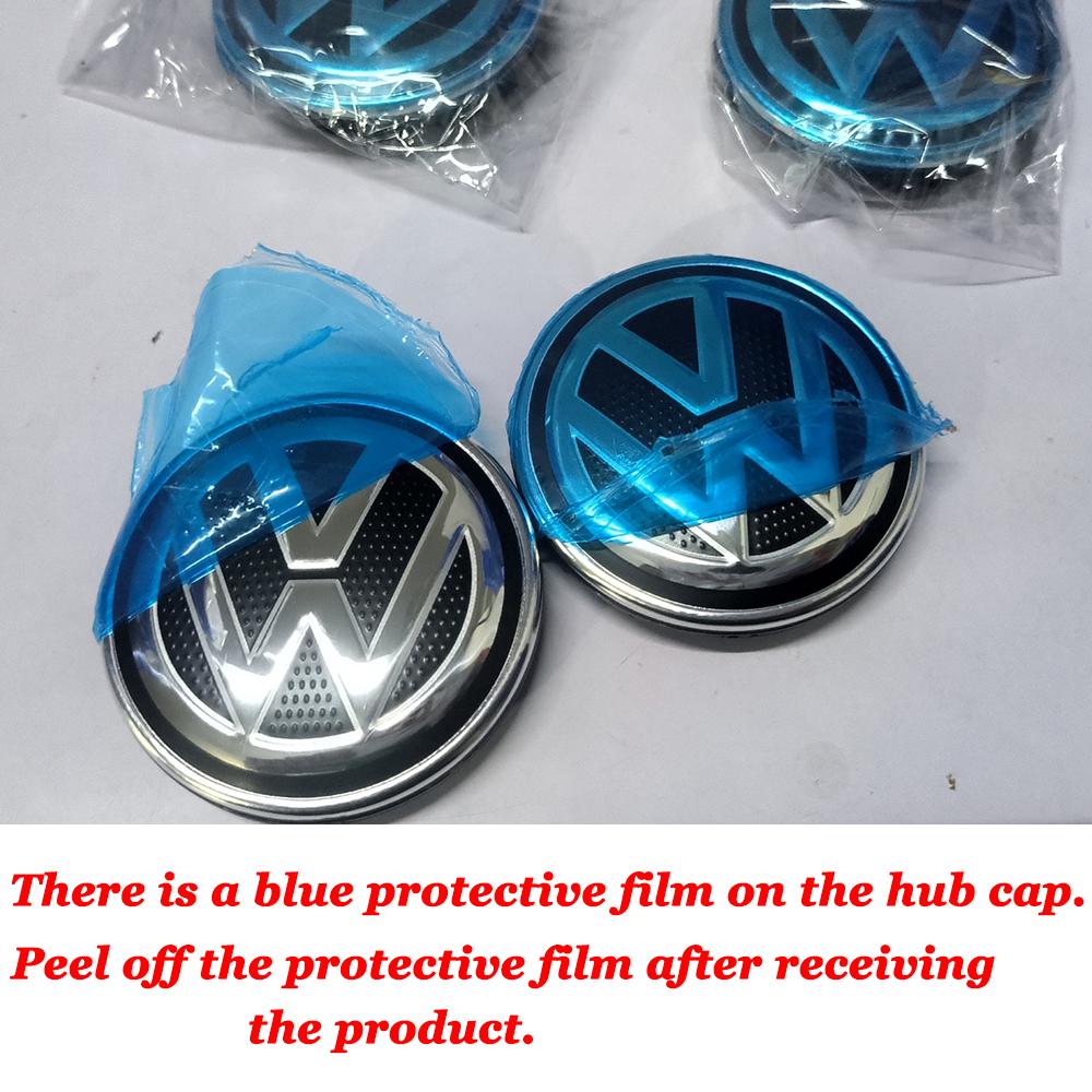 2026 Hot For VOLKSWAGEN VW 4PCS 56MM/65MM/66MM Car Wheel Center Caps Tyre Rim Hub Cap Cover Stickers Badge For Volkswagen VW R G