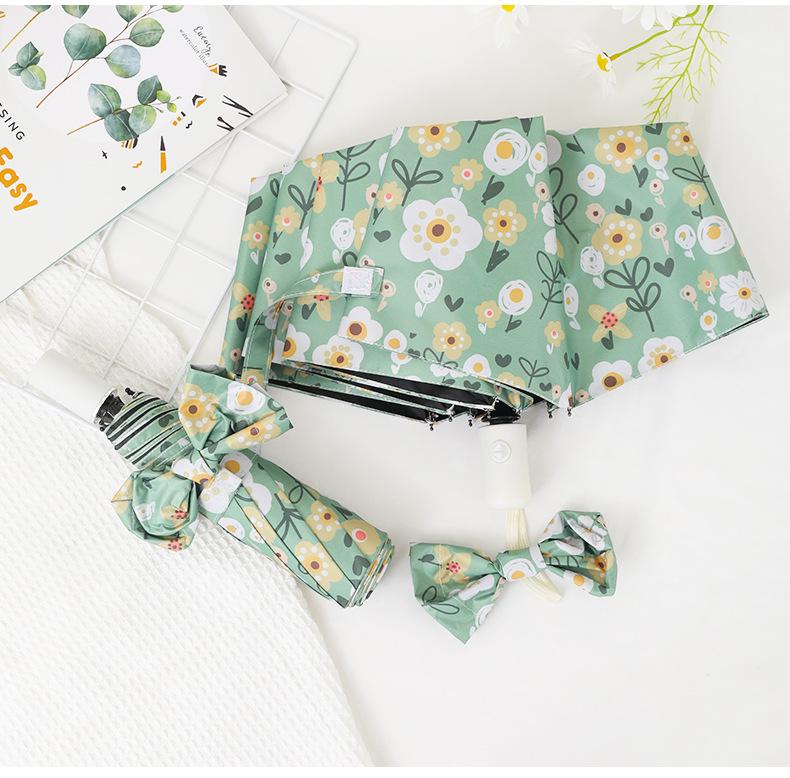 Fully Automatic Artistic Floral Umbrella, Women's Anti-UV Sun Protection, Folding Design