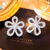 2023 Trendy Elegant S925 Sterling Silver Floral Hollow Stud Earrings