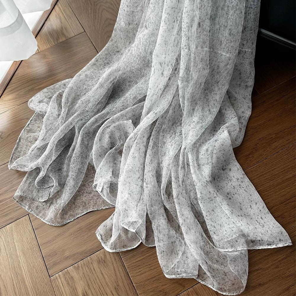 10% Seidenschal für Damen Farbverlauf Sonnenschutz Stola Vielseitig Dünn High-End-Feeling Wickeltuch Retro Gazeschal für Damen