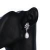 Huitan Elegant Imitation Pearl Drop Earrings for Women Aesthetic Fancy Wedding Bridal  Modern Accessories for Engagement