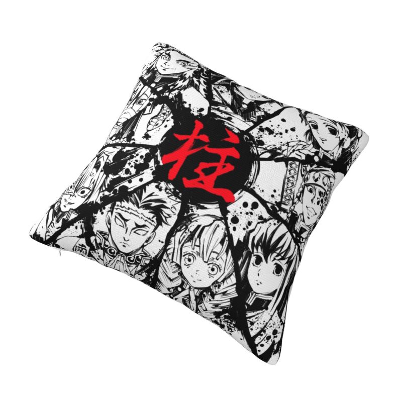 Custom Manga Demon Slayer Pillow Covers Kimetsu No Yaiba Modern Cushion Cover Car Pillowcase