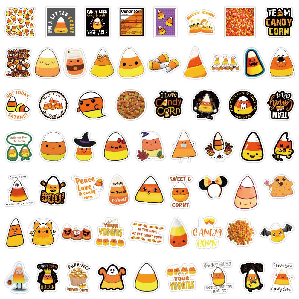 60 New Candy Corn Cartoon Graffiti Stickers Suitcase Notebook Guitar Personality Stickers