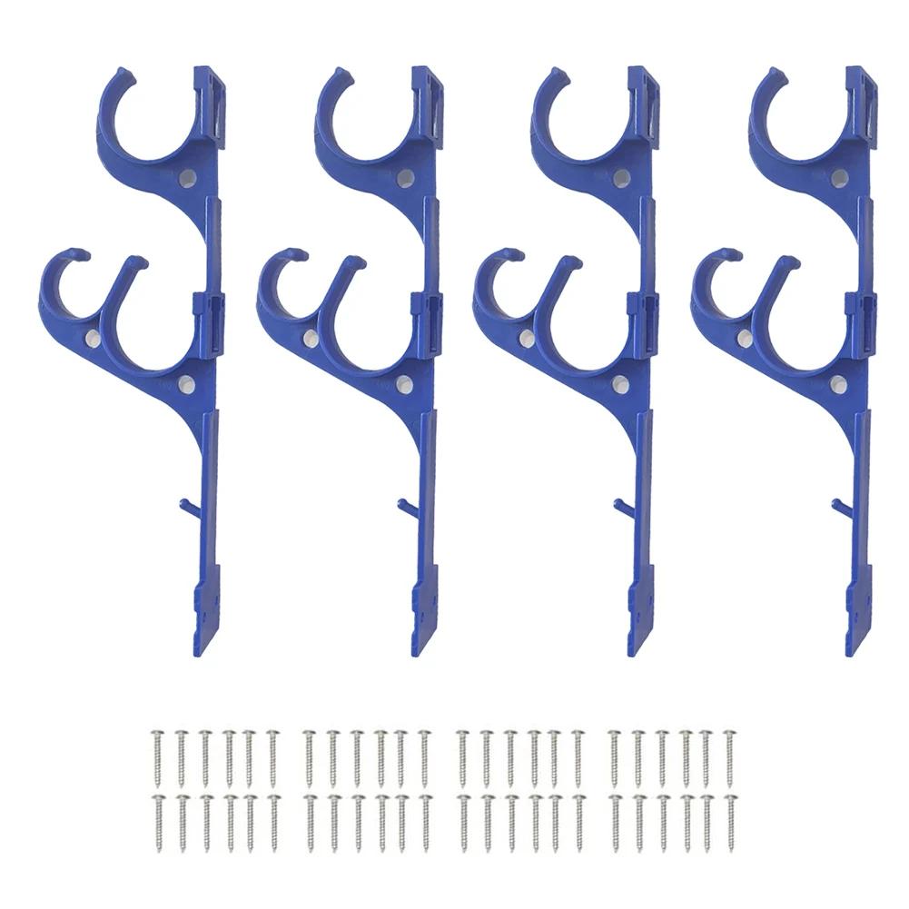 2/4pcs Outdoor Pole Hanger Swimming Pool Pole Hanger Plastic Holder With Screws For Telescoping Poles Leaf Skimmers Garden Hoses