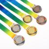 Metal Award Medals With Neck Ribbon Gold Silver Bronze Style For Sports Academics Or Any Competition Diameter