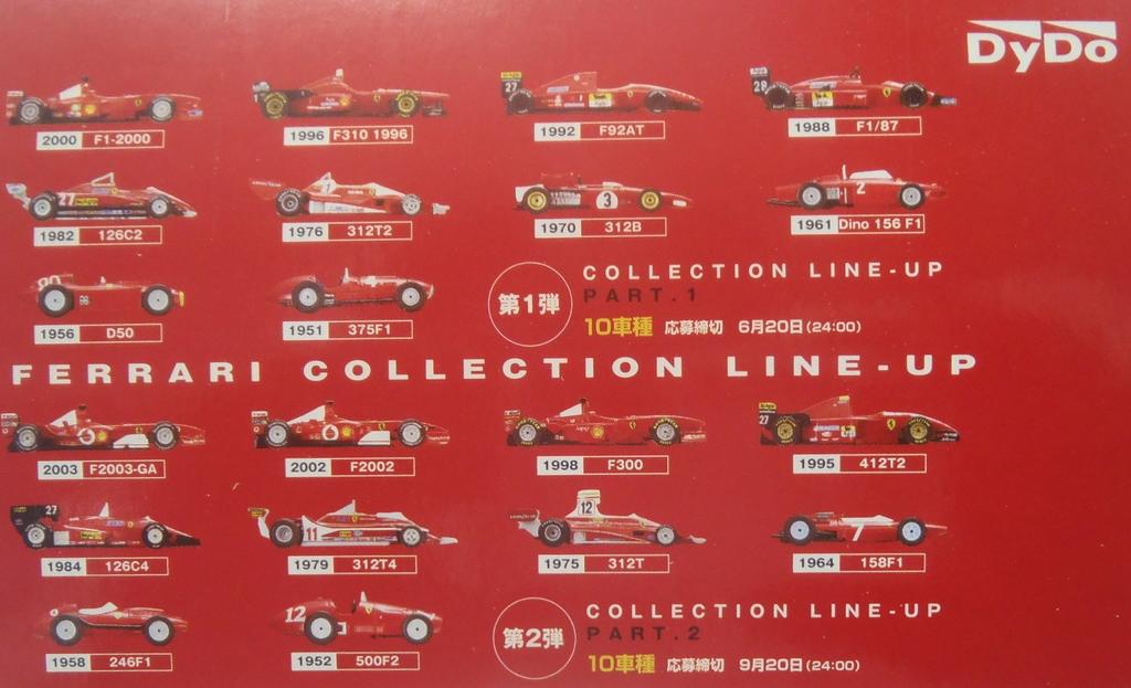 DY DO Scale Miniature Car Kit Ferrari 1988 for Prize with Outer Bag 1/64 F1/87 (Not Sale Item)