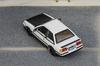 DIECASTTEAM Scale Toyota Corolla Levin Hood Finished Model 1/64 White/Black LL-009-145