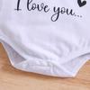 Neugeborenen Baby Strampler "Papa ich liebe dich" Aufdruck Baumwoll-Body Kurzarm Strampler Jumpsuit