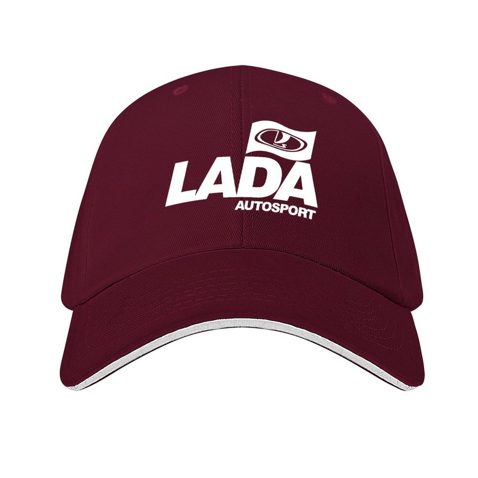

Lada Autosport с логотипом-флагом белая Бейсболка Альпинизм Рыболовная кепка Бренд Мужская кепка Смешные шляпы Женские Мужские