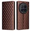 For vivo X200 Ultra 5G Case Wallet Rhombus Imprinted Leather Phone Cover