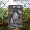 2D Flat 1pc Dad Metal Sign - Father's Day Gift From Son/, Dad Quote Wall Art with & Father Silhouette, Rustic Vintage Aluminium Plaque for Home