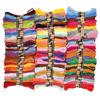 100pcs Polyester Cotton Cross Stitch Floss Rainbow Color Bracelet Yarn Embroidery Thread  Embroidery