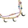 Bracelet - Kapac - Argent 925 - finition or 18k - Cristaux multicolfinition ores - 16cm + 3cm d'extension
