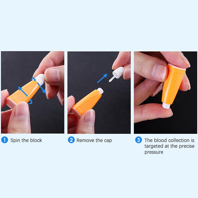 50Pcs Disposable Blood Collection Auto-Retraction Needles Bloodletting Sterile Painless Lancets Fast