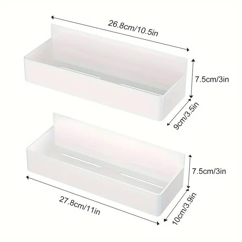 2/4-pack Magnetiska förvaringskorgar för kylskåpssida – Borrfria väggmonterade kryddhyllor, Köksorganisatör för tvättmaskin