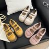Fashion 2025 New Women Mary Jane Shoes Autumn Round Toe Vintage Bow Knot Platform Shoes Height Increase Comfortable Fashion Single Shoes