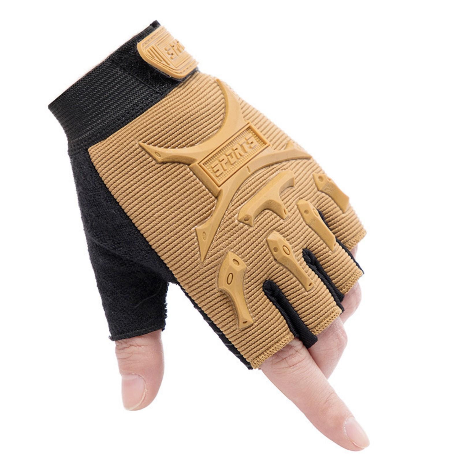 

Перчатки Спортивные перчатки с полупальцами Нескользящие перчатки для велоспорта на открытом воздухе One Size жёлтый