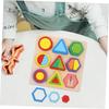 Toddmomy Wooden Geometric Shapes Puzzle for Toddlers, Educational Shape Color Learning Toy, Montessori Preschool Learning Puzzle for Boys Girls