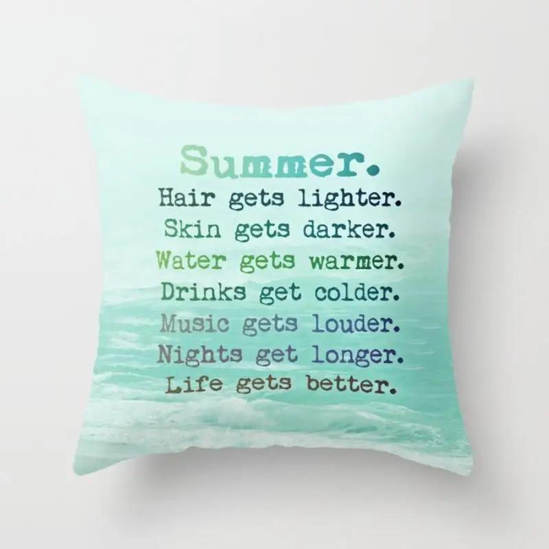 Home Decor Fashion Simple Pillowcase Mint Green  Chair Sofa Car Pillow Farmhouse