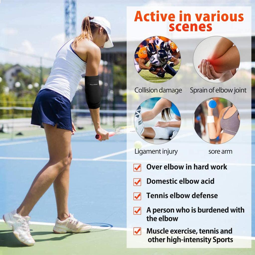 BenKen Loketní ortéza Nastavitelná loketní podpora Kompresní návleky na tenisový loket a golfový loket Tendinitida a bolest při artritidě