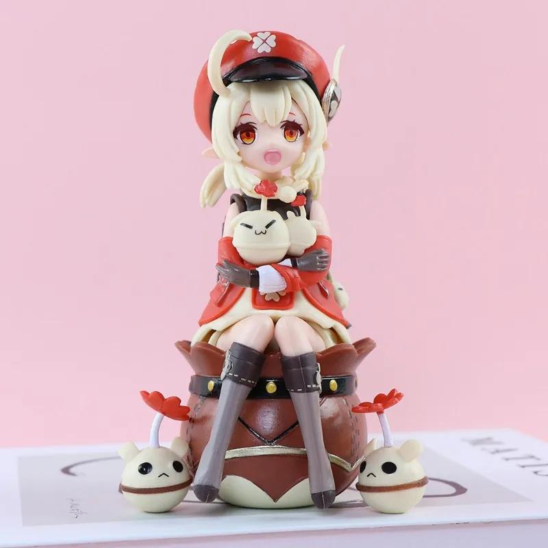 13cm Game Genshin Impact Klee Anime Figure Scale Model Desktop Ornament Collection Doll Toy Birthday Gifts