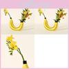 Elegant Synthetic Resin Banana Vase Modern Minimalist Home Decoration For Living And Dining Rooms