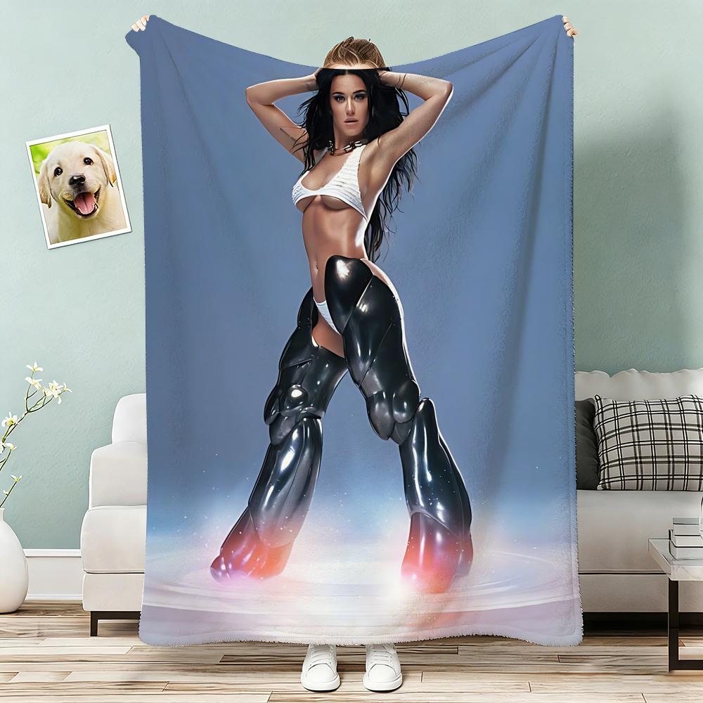 Singer KKaty Perry Album Throw Lightweight G Flannel Blanket Soft Skinfriendly for Summer Cooling