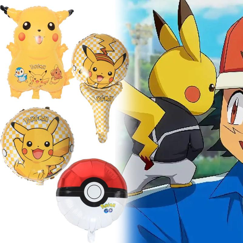 Pikachu Aluminiumfolienballon 18 Zoll Rund Cartoon-Tier Partydeko Für Geburtstagsfeiern