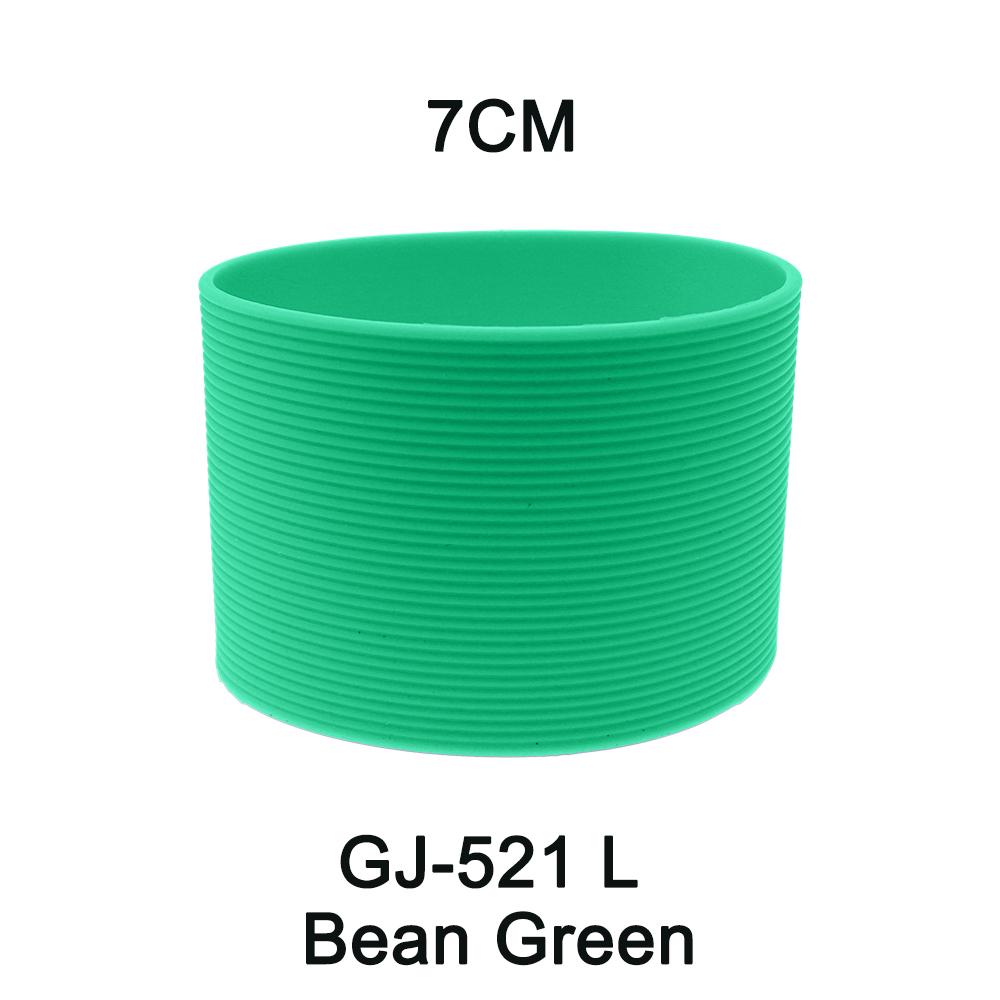 1Pc 27G 7cm 16 Colour Soft Silicone Heat Insulated Cup Sleeve Antiskid Grain Stripes Non-slip Wraps Glass Odorless Anti Slip