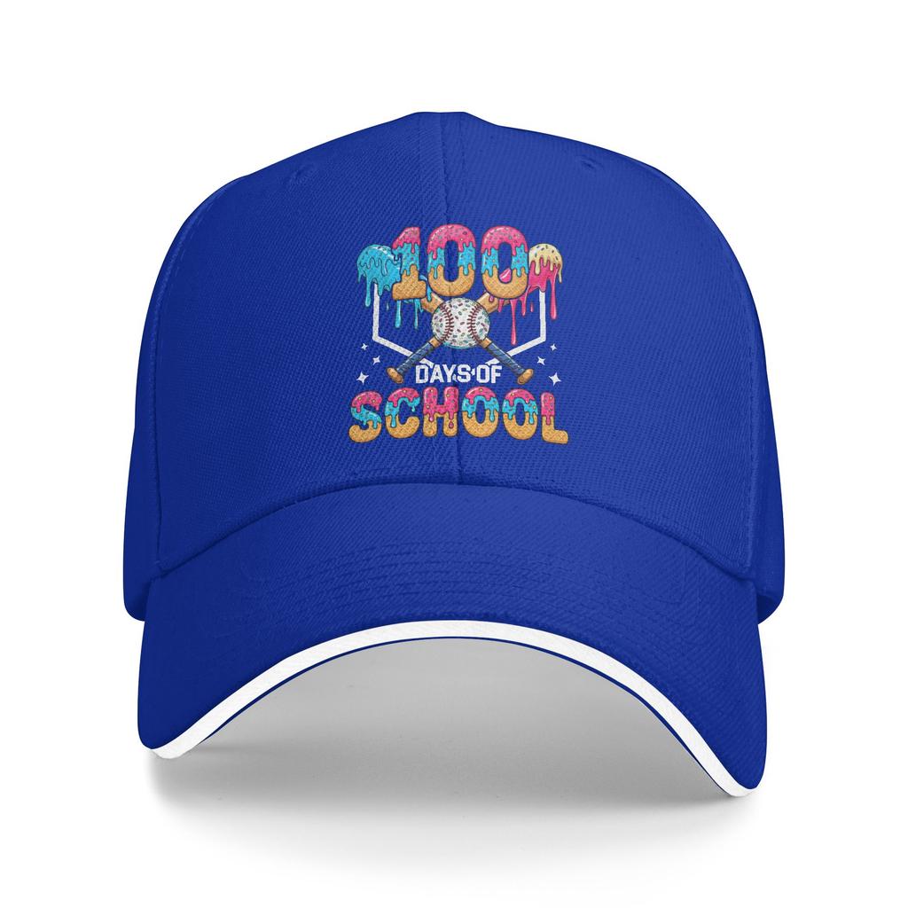 100 Days of School Baseball Boys 100th Day of School Baseball Cap Classic Women Men Hip Hop Hats Kpop Rock Snapback Cap Gift