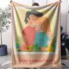 Happy Anniversary Throw Soft Flannel AC Blanket Lightweight Summer Nap Throw Cozy  Blanket for Sofa Bed Travel Home