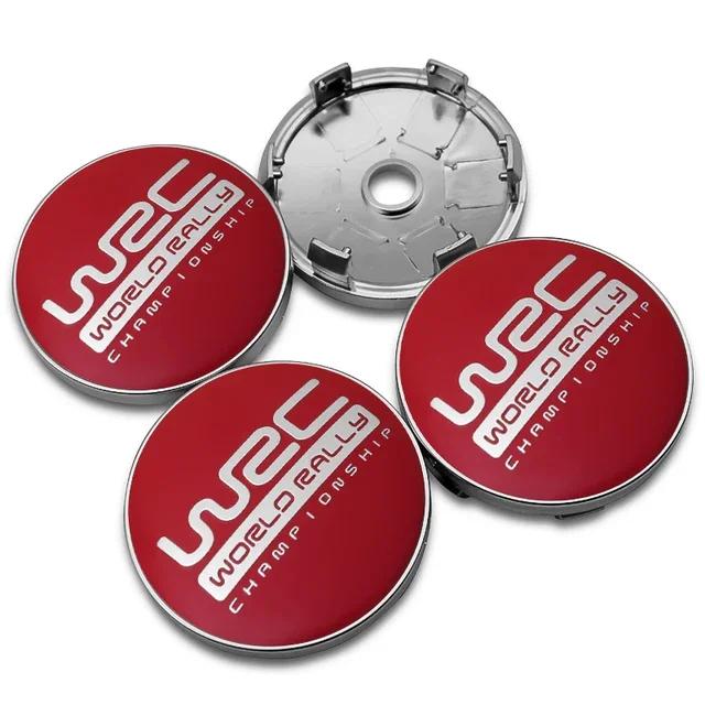 4PCS 56MM 60MM WRC World Rally Championship Emblem Car Wheel Center Cap Hubs Cover Badge Auto Styling Accessories