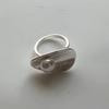 New Waterdrop Pearl Rings For Women Geometric Finger Adjustable Vintage Flower Pearl Ring For Party Birthday Jewelry Gift