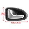For Renault Car Inside Inner Door knob Interior Door Handle Left Right Fit For Clio 2000-2009 2/3-4/5 Doors Silver Matte Handles