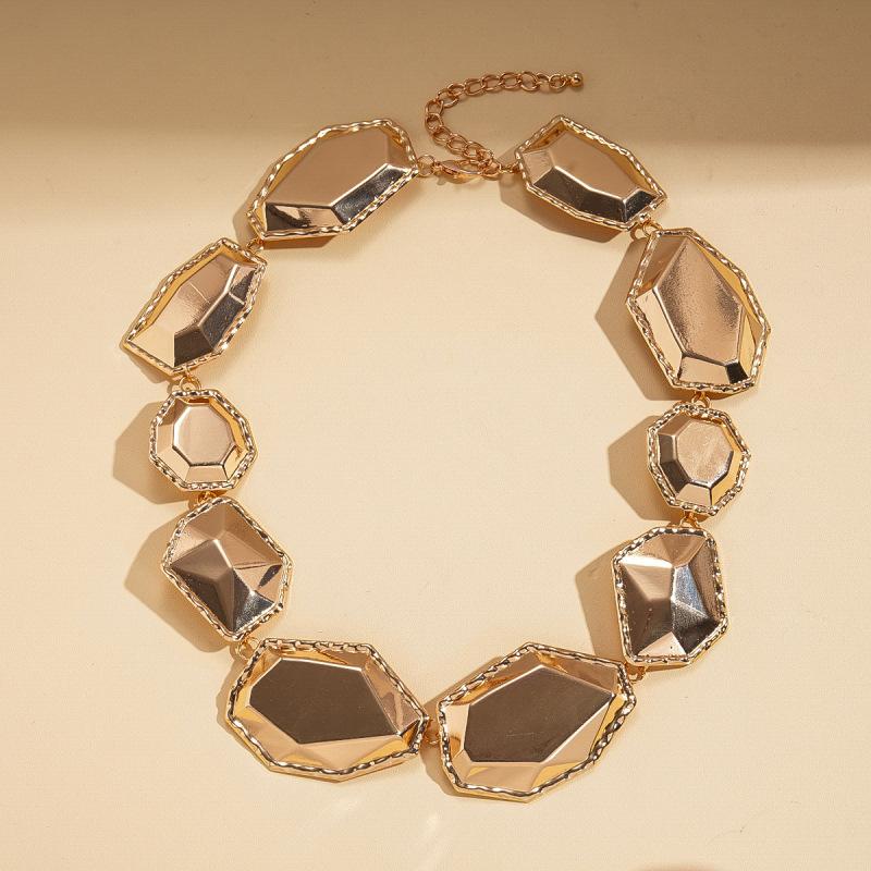 Acrylic Oval Diamond Ring Bracelet Earrings Necklace Accessories Women's Clavicle Chain Versatile Necklace
