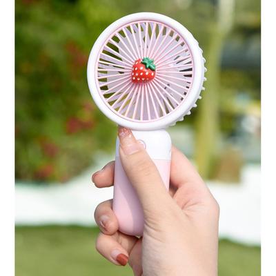 New Electric Fan Handheld With Base Mini Fan Summer Fresh Sakura Rechargeable Small Size Cute Versatile Power Storage USB Handmade
