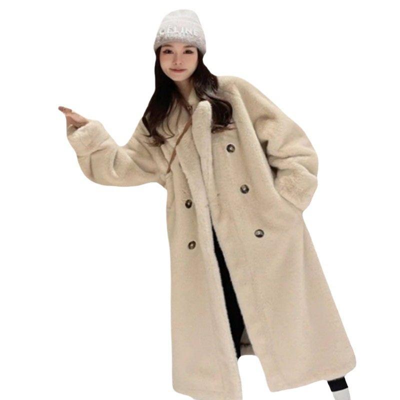 Autumn and Winter New Fur Integrated Coat Imitation Mink Velvet Long Imitation Lamb Wool Loose Fur Coat Women's Clothing
