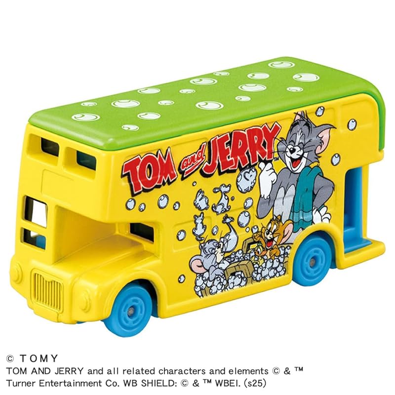 Takara Tomy Dream Tomica SP Tom and Jerry Wrapping Bus (Yellow) Miniature Car Toy for Ages 3 and Up