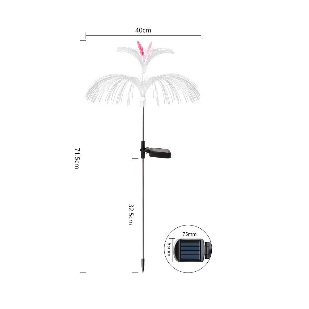 Outdoor Waterproof Fiber Optic Jellyfish Light: Seven-Color Changing Solar Garden Landscape Night Light