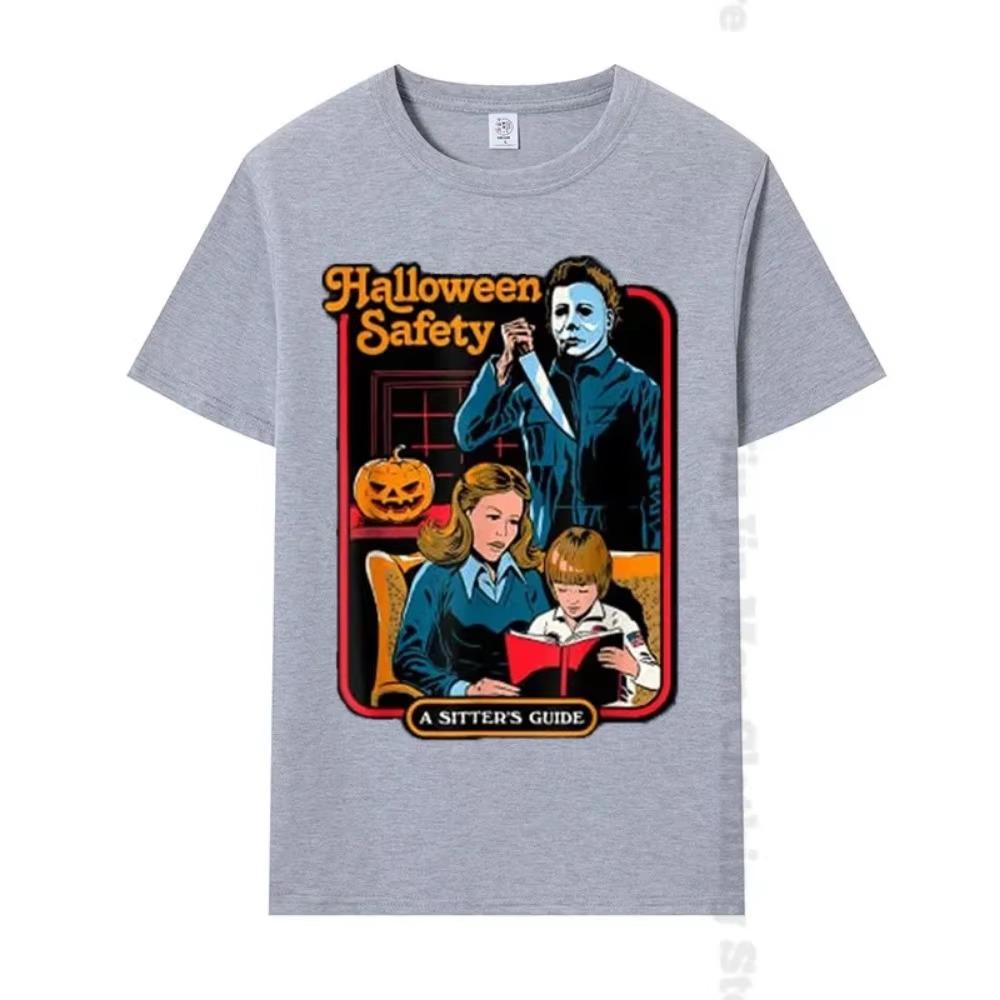 Halloween Safety Family Guide Summer T-Shirt Men Woman Casual Fashion Tops Tees Harajuku Graphic Tshirts Unisex Oversized TShirt