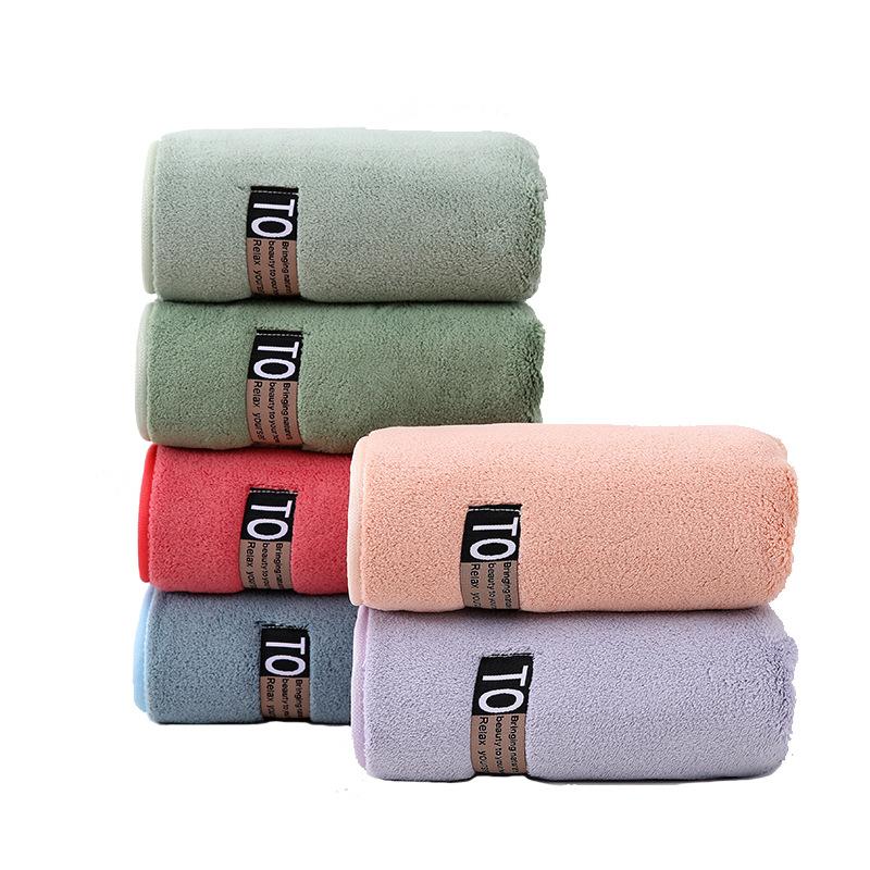 Towel New Coral Fleece Water-absorbing Multi-color Household Unisex Hand Towel Face Towel