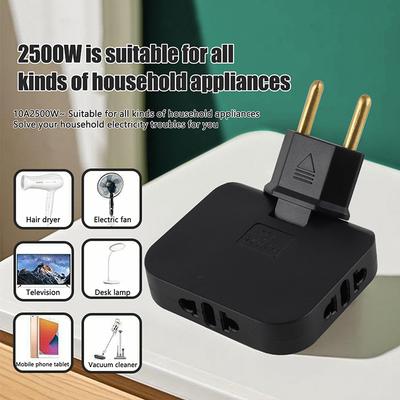 3 In 1 Us Zu Eu Stecker 180 Grad Drehbarer Steckdosenkonverter Europäischer Verlängerungsstecker Mehrfachstecker Mini Slim Kabelloser Steckdosenadapter