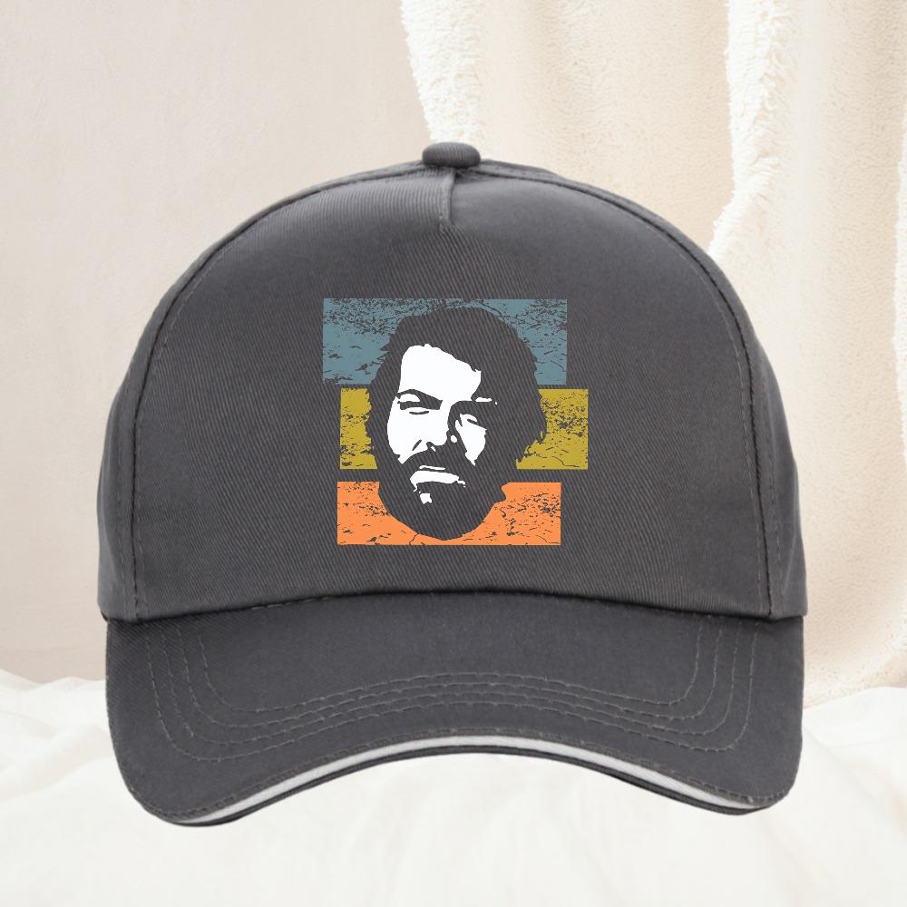 Pekný Unisex Rerro Bud Spencer klobúk Unisex Harajuku Fitness športové klobúky Terence Hill Klobúky Letná TV Harajuku Baseballová čiapka