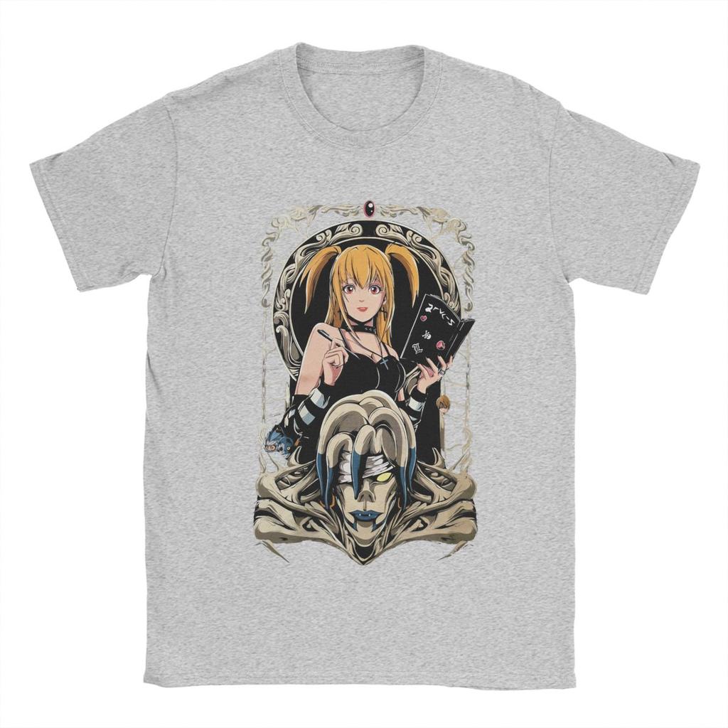 Men T-Shirt Misa Amane DN Anime Vintage 100% Cotton Tee Shirt Short Sleeve T Shirt Crew Neck Clothing Printed