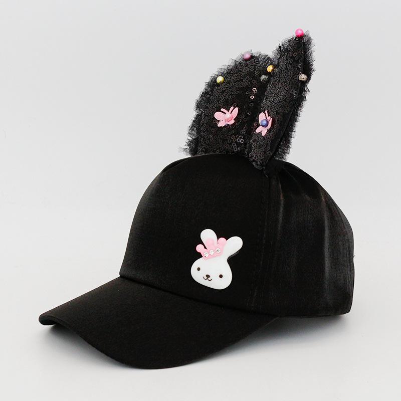 Sequins Cute Rabbit Baseball Cap Boys and Girls Baby Cap Formula Sunscreen Student Sun Hat