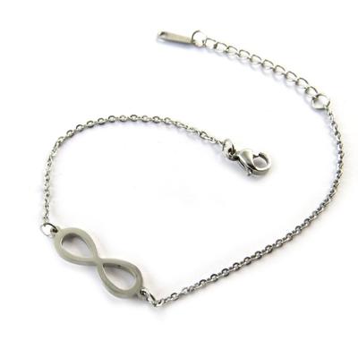 [N7024] - Silver Gray 'Infini' Designer Bracelet